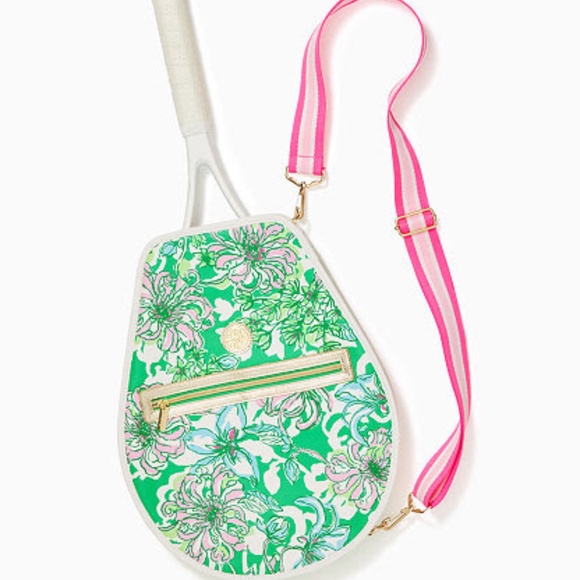 Lilly Pulitzer Tennis Racket Cover With Shoulder Strap NWT - Picture 2 of 2